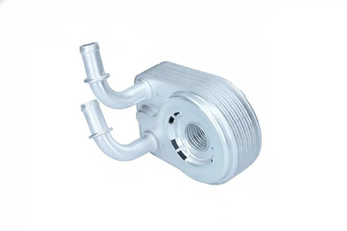 Engine oil cooler - , water-cooled