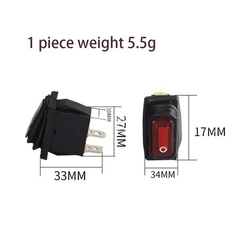 Kcd3 3pin rocker - button, switch