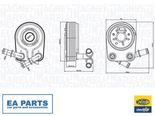 Oil cooler engine - oil,