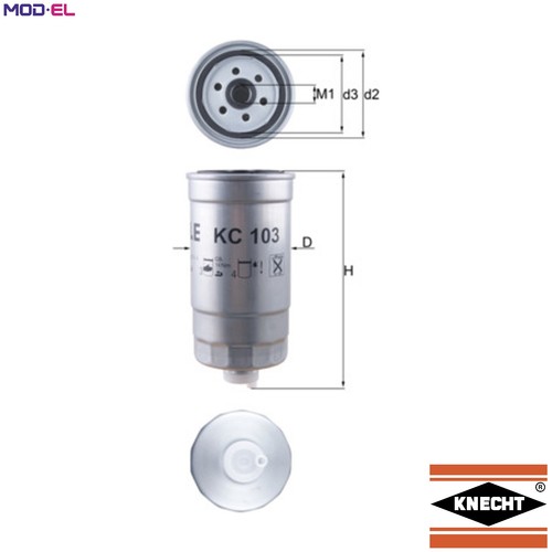 Fuel filter 103 - 103, for