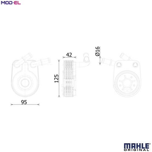 Oil cooler engine - oil, 280